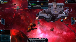 Andromeda 5 - Gameplay Screenshot: Kampf vor einer Raumbasis
